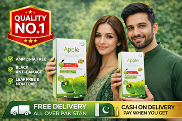 Apple Hair Color Ammonia Free Black Dark Brown 500ml x 2 Pakistan