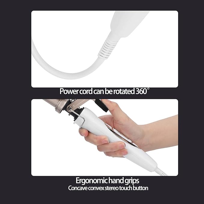 5 Barrel Hair Waver Curling Iron – Adjustable Temperature Beach Wave Styler