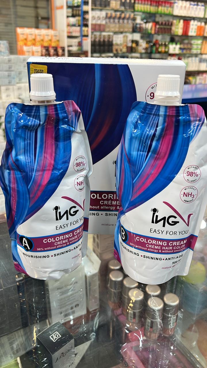 INGV Hair Color Cream  (500ml Color + 500ml Developer)